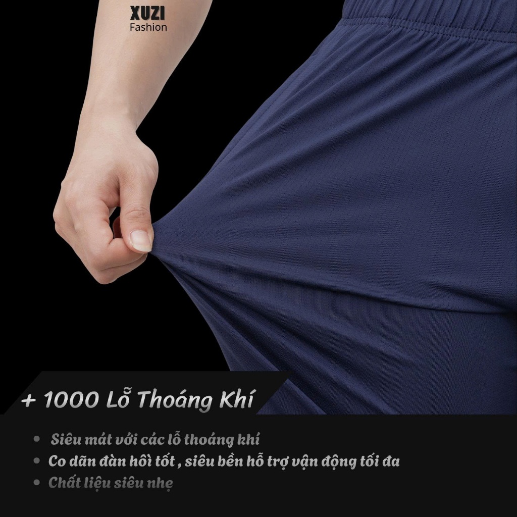 Bộ thể thao nam ba lỗ sát nách bộ tanktop gồm áo và quần vải thông hơi lỗ kim siêu mát mùa hè co dãn 4 chiều nhà XUZI