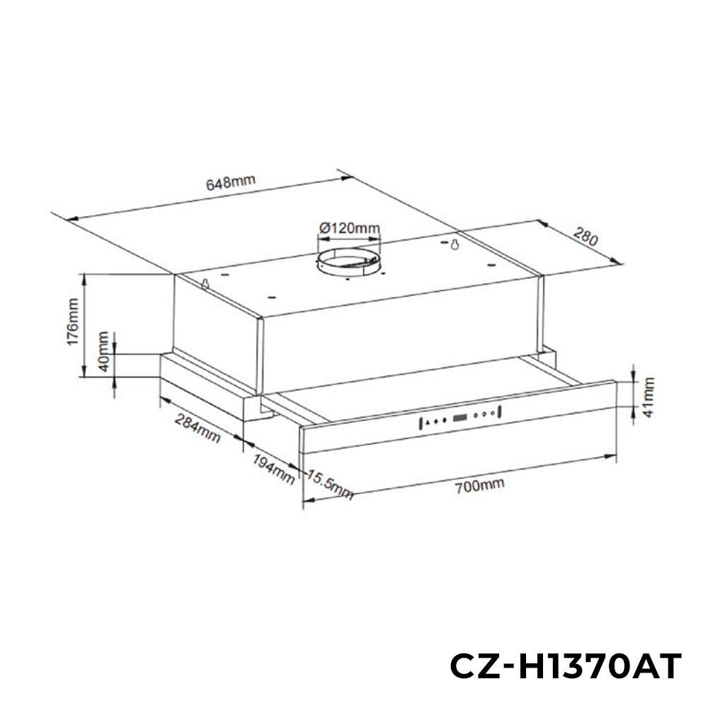 Hút mùi Canzy CZ-H1370AT Chính hãng điều khiển cảm ứng vẫy tay cống suất cao, hút khử trực tiếp qua than hoặc dẫn ống