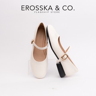 [EROSSKA] - Giày búp bê mary jane mũi tròn quai ngang kiểu dáng basic cao 2,5cm - EL122