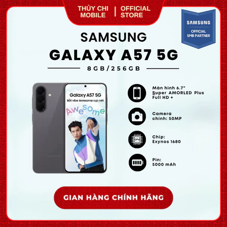 Điện Thoại Samsung Galaxy A57 5G 8GB/256GB - Hàng Chính Hãng Samsung Việt Nam