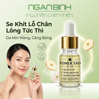 Toner táo Ngân Bình se khít lỗ chân lông 10ml - Dịu da, hỗ trợ cấp ẩm sâu
