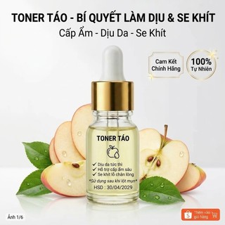 Toner táo Ngân Bình se khít lỗ chân lông 10ml - Dịu da, hỗ trợ cấp ẩm sâu