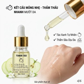 Toner táo Ngân Bình se khít lỗ chân lông 10ml - Dịu da, hỗ trợ cấp ẩm sâu