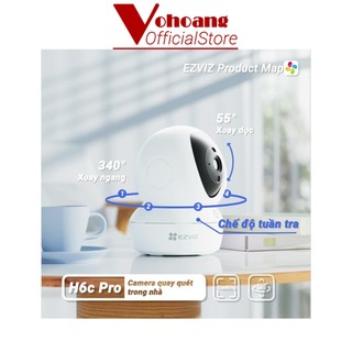 Camera WiFi EZVIZ H6C Pro 2K 3MP [Kèm Thẻ Nhớ] Chính Hãng Bảo Hành 24 Tháng