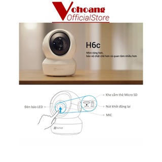 Camera WiFi EZVIZ H6C Pro 2K 3MP [Kèm Thẻ Nhớ] Chính Hãng Bảo Hành 24 Tháng