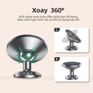 Giá đỡ điện thoại ô tô UGREEN có nam châm xoay 360° kích thước mini cho Samsung S26/S25 Ultra iPhone 17/16 Pro
