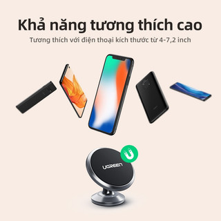 Giá đỡ điện thoại ô tô UGREEN có nam châm xoay 360° kích thước mini cho Samsung S26/S25 Ultra iPhone 17/16 Pro