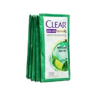 Dầu Gội Clear Bạc Hà Mát Lạnh Sạch Gàu 6g Dây 10 Gói