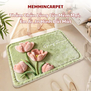 Thảm lau chân lông cừu, thảm chùi chân 50 mẫu thiết kế siêu thấm - 40cm x 60cm- Memmincarpet - TH106