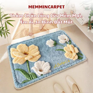 Thảm lau chân lông cừu, thảm chùi chân 50 mẫu thiết kế siêu thấm - 40cm x 60cm- Memmincarpet - TH108