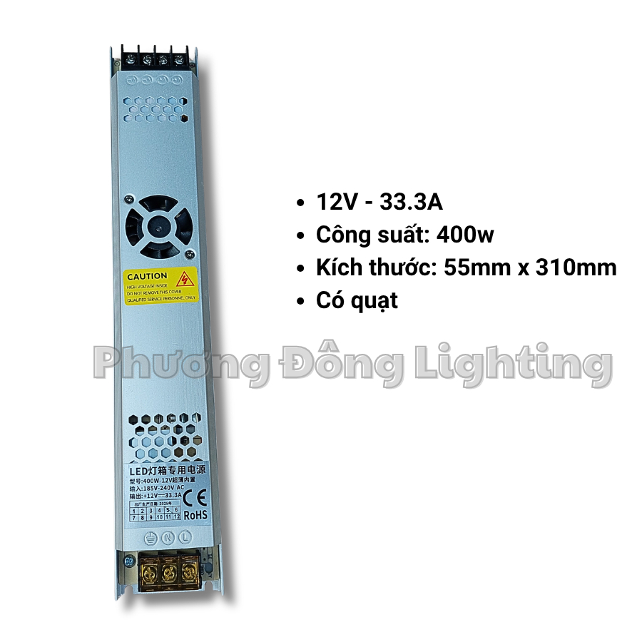 Nguồn tổ ong 12V mỏng - 5A - 10A - 16.7A - 25A - 33A [CHỈ DÙNG CHO ĐÈN LED]