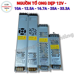 Nguồn tổ ong 12V mỏng - 5A - 10A - 16.7A - 25A - 33A [CHỈ DÙNG CHO ĐÈN LED]