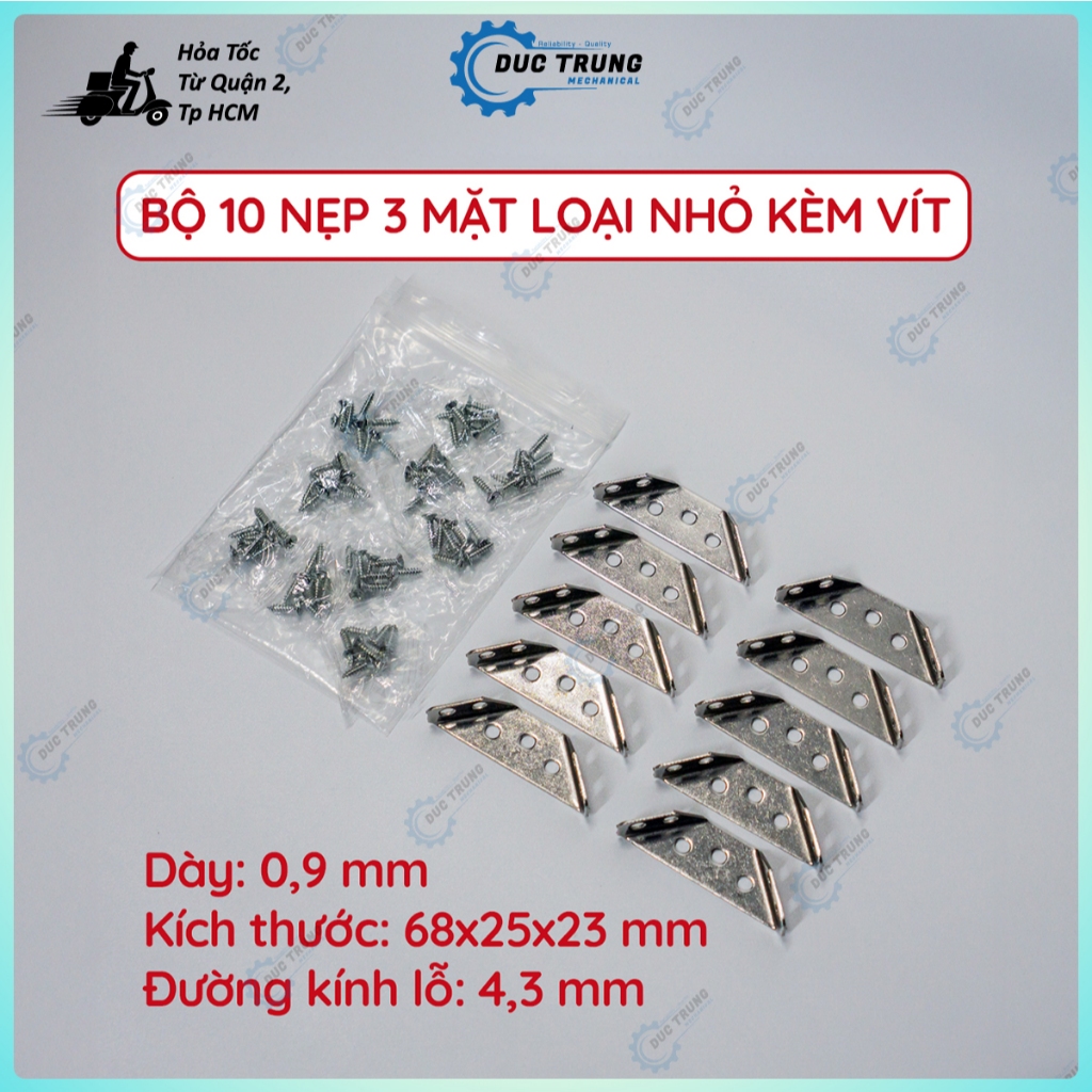 Bộ 10 Ke Góc Inox, Pát Ke Góc Vuông Độ Dày 1MM Liên Kết Góc 3 Mặt - 841 ...