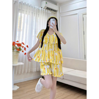Đùi tole lanh có tay 2 lớp dành cho nữ mặc nhà thoải mái
