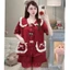 Sét bộ pyjama bèo 3 nơ, chất đũi vân mây mềm mát TN01