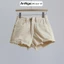 Quần short jean nữ trắng vải denim lai tua cá tính bền đẹp, dễ phối đồ AnNgo - AT227