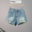 Quần short jean nữ trắng vải denim lai tua cá tính bền đẹp, dễ phối đồ AnNgo - AT227