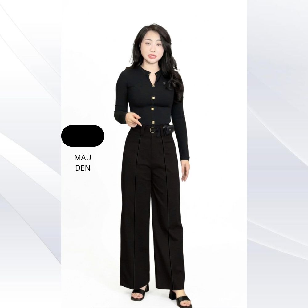 Quần kaki suông nữ cạp cao (M&A), vải kaki Nhật L1, co giãn thoải mái,có bigsize 3xl cho người ~80kg [QKSN]