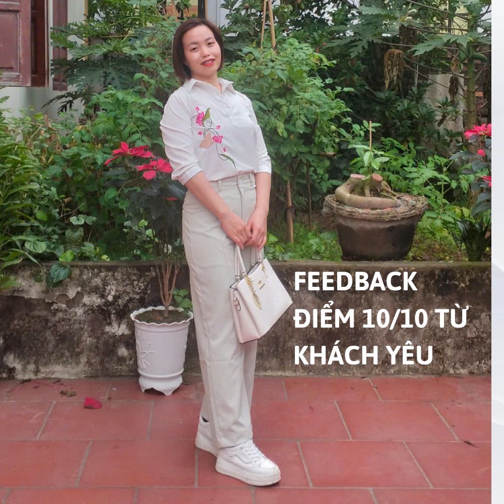 Quần kaki suông nữ cạp cao (M&A), vải kaki Nhật L1, co giãn thoải mái,có bigsize 3xl cho người ~80kg [QKSN]