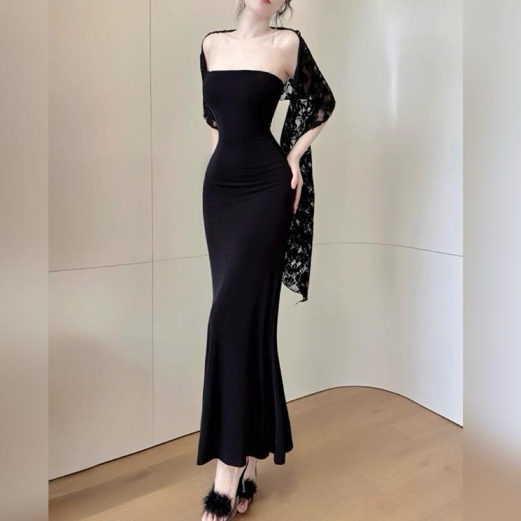 Đầm ôm CUP ĐUÔI CÁ chất ladong co giãn dáng đuôi cá ôm cup Xuân Mai Shop