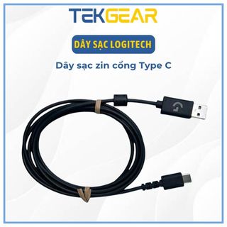 Dây Sạc Type-C Logitech - Dây Cáp Dành Cho G Pro X Superlight 2, G502 X Lightspeed, G502 X Plus