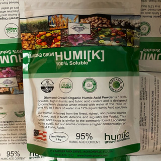 1kg Humic Acid Mỹ 95% Diamond Grow giúp cây ra lá, nở bụi chuyên cho cây rau, cây ăn trái, cây sầu riêng