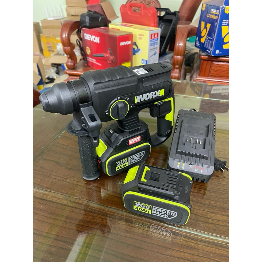 Máy khoan bê tông dùng pin 20V WORX WU381 chính hãng