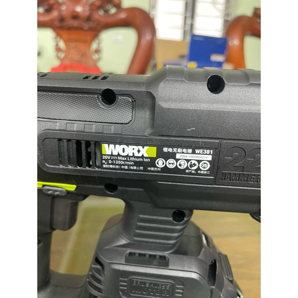 Máy khoan bê tông dùng pin 20V WORX WU381 chính hãng