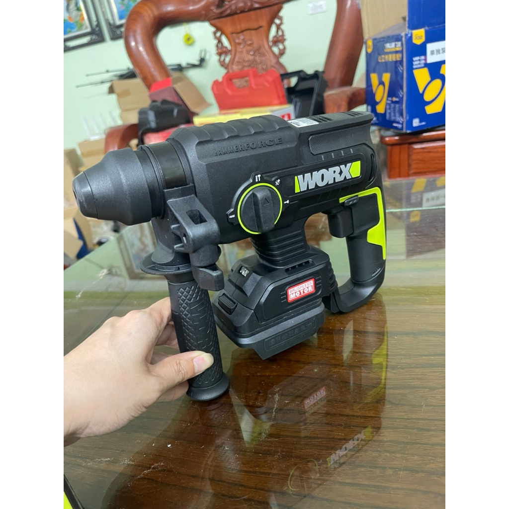 Máy khoan bê tông dùng pin 20V WORX WU381 chính hãng