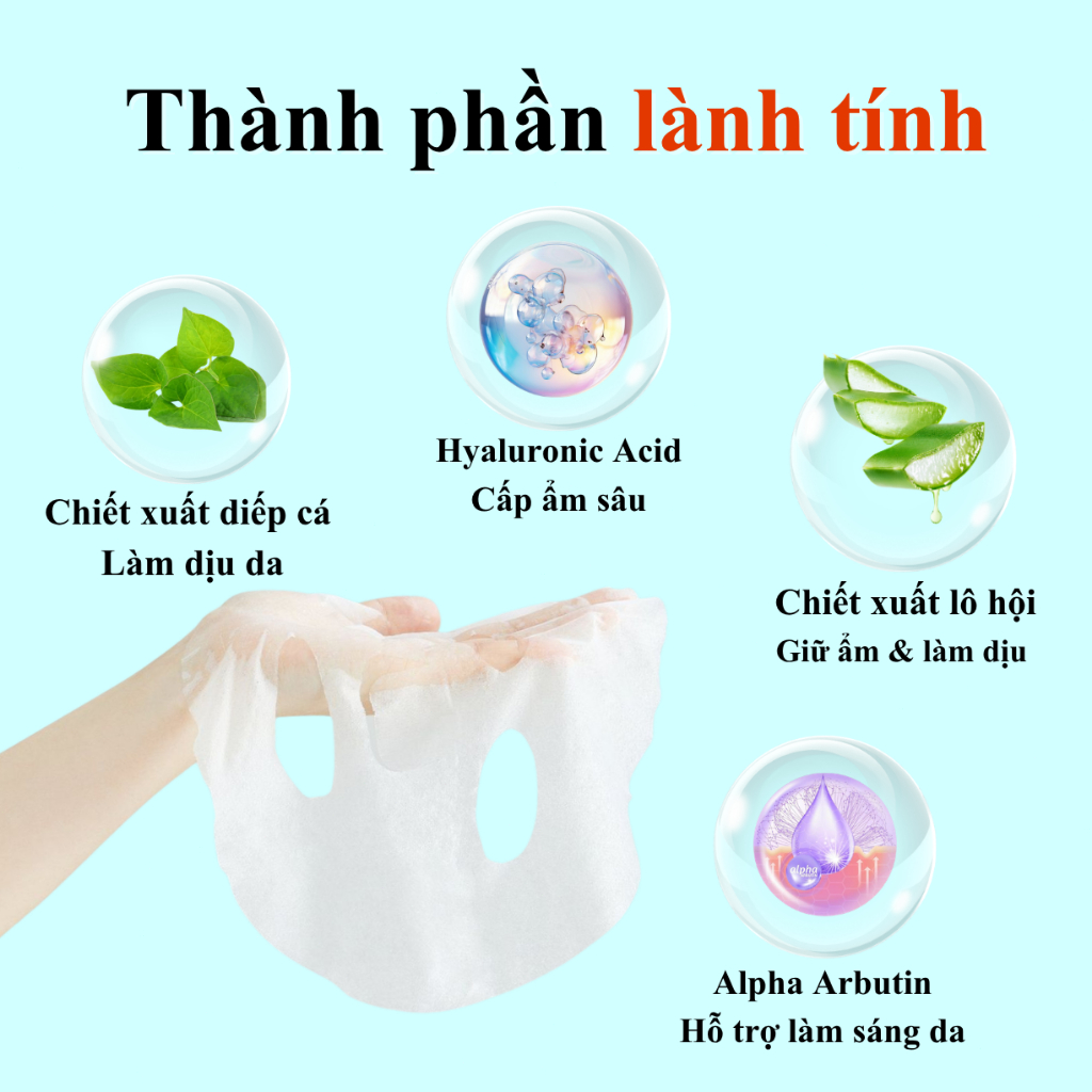 Mặt Nạ Dưỡng Sáng allpeaU: Hàn Quốc | Cấp Ẩm Sâu, Da Mịn Màng, Dễ Hấp Thụ | Dịu Nhẹ Cho Da Nhạy Cảm