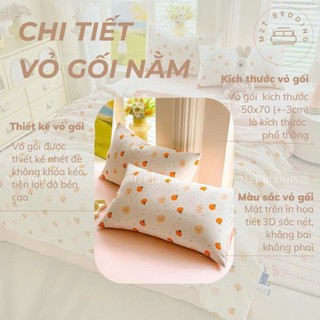 Bộ Chăn Ga Gối Cotton Đũi Windy M2T Bedding Gồm Ga Giường 2 Vỏ Gối Và Chăn Chần Bông Hè