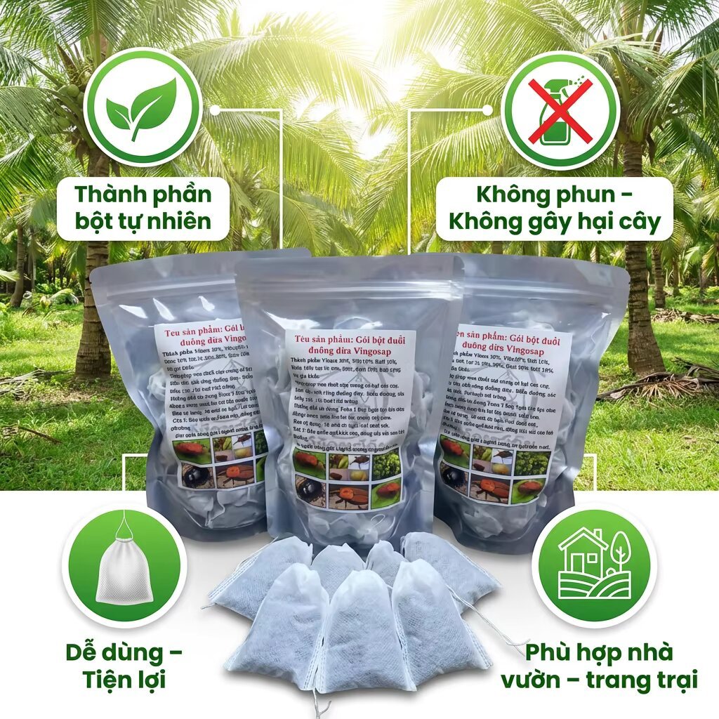 [Freeship Xtra] CHÍNH HÃNG - Túi Bột Treo Đuổi Đuông Dừa (25 Túi nhỏ)