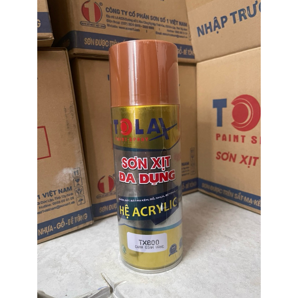 Sơn Tolax - sơn số 1 Đủ màu dùng cho gỗ, nhựa, kim loại,… a