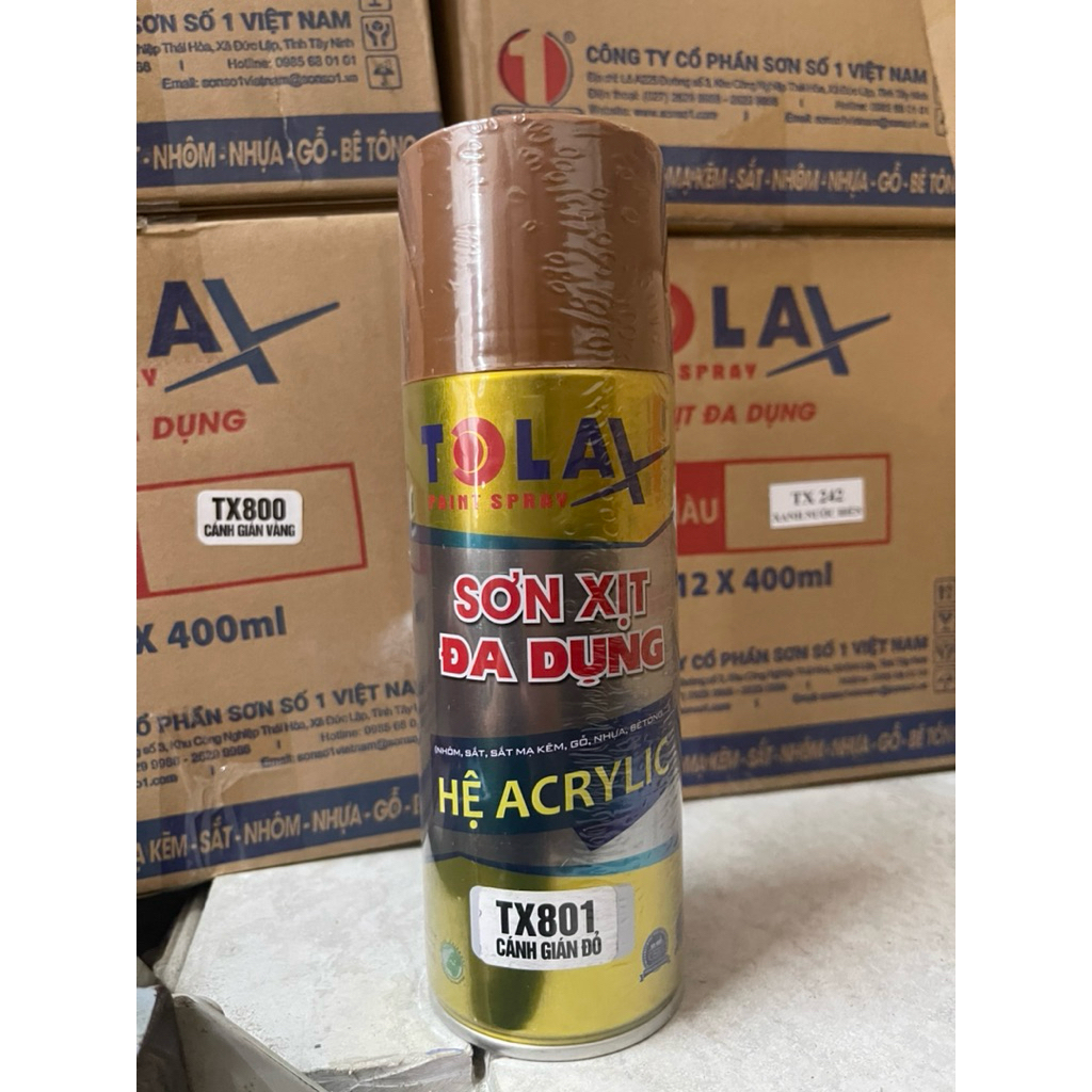 Sơn Tolax - sơn số 1 Đủ màu dùng cho gỗ, nhựa, kim loại,… a