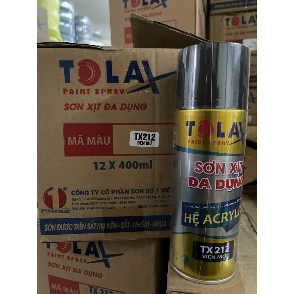 Sơn Tolax - sơn số 1 Đủ màu dùng cho gỗ, nhựa, kim loại,… a