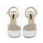 Giày Sandal Cao Gót 9P Đế Vuông 3 Quai Đính Đá LYNDA HADU M984 Da PU Cao Cấp BH 12T