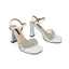 Giày Sandal Cao Gót 9P Đế Vuông 3 Quai Đính Đá LYNDA HADU M984 Da PU Cao Cấp BH 12T