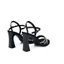 Giày Sandal Cao Gót 9P Đế Vuông 3 Quai Đính Đá LYNDA HADU M984 Da PU Cao Cấp BH 12T