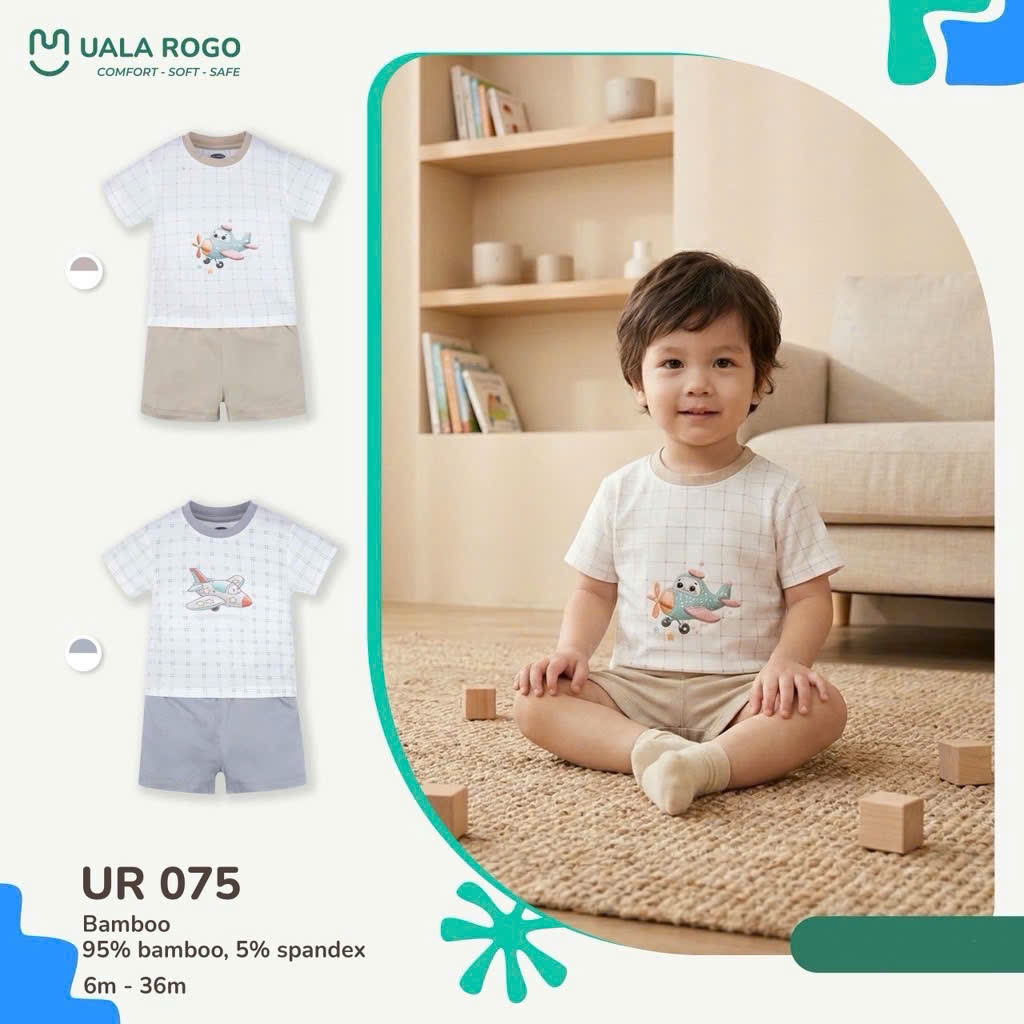 (6,5-16kg, 6-36M) Bộ Cộc Tay Hoạ Tiết Cho Bé Uala UR492 UR042 UR047 UR508 UR511 UR075 UR512 UR513 UR514 UR081 UR521