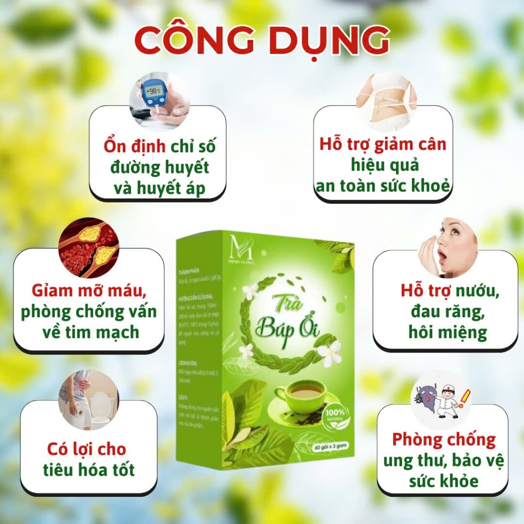 Trà Lá Ổi Green Tea Hộp 60 Túi Lọc Hỗ Trợ Giảm Cân, Trà Búp Ổi Giảm Đường Huyết, Cải Thiện Tiêu Hóa