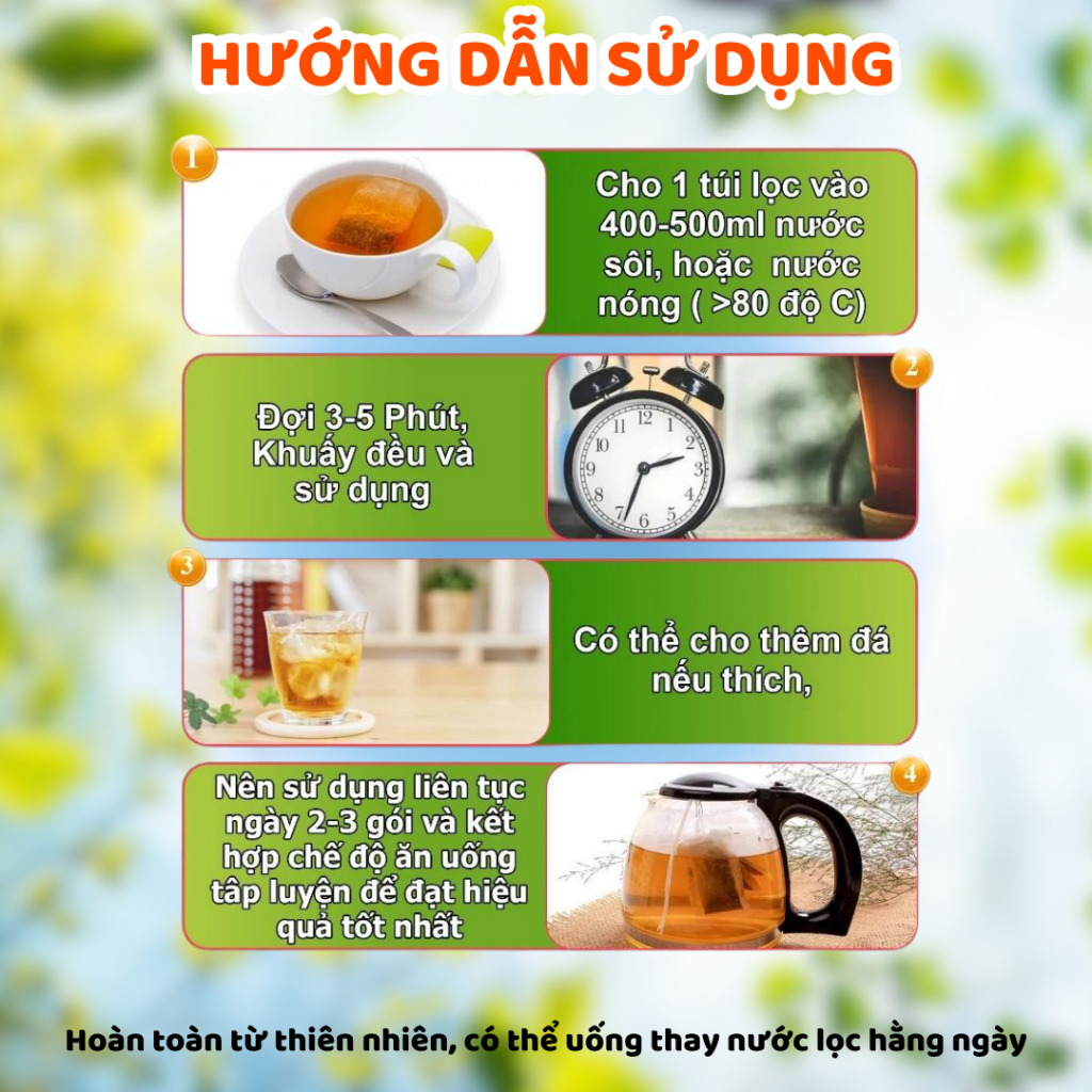 Trà Lá Ổi Green Tea Hộp 60 Túi Lọc Hỗ Trợ Giảm Cân, Trà Búp Ổi Giảm Đường Huyết, Cải Thiện Tiêu Hóa
