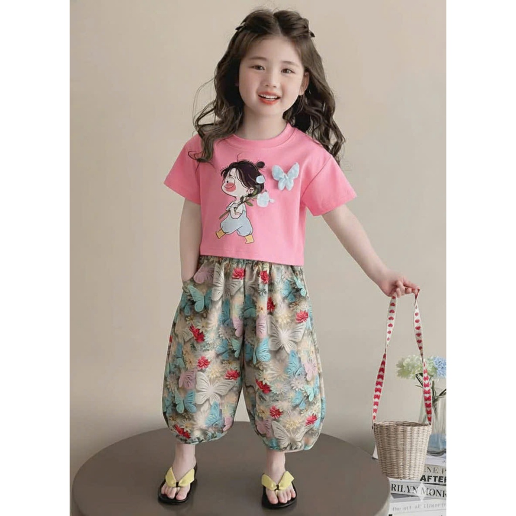 Bộ quần áo bé BỘ QUẦN BƯỚM dễ thương SZ 14 - 42 KG mùa hè hot trend 2026