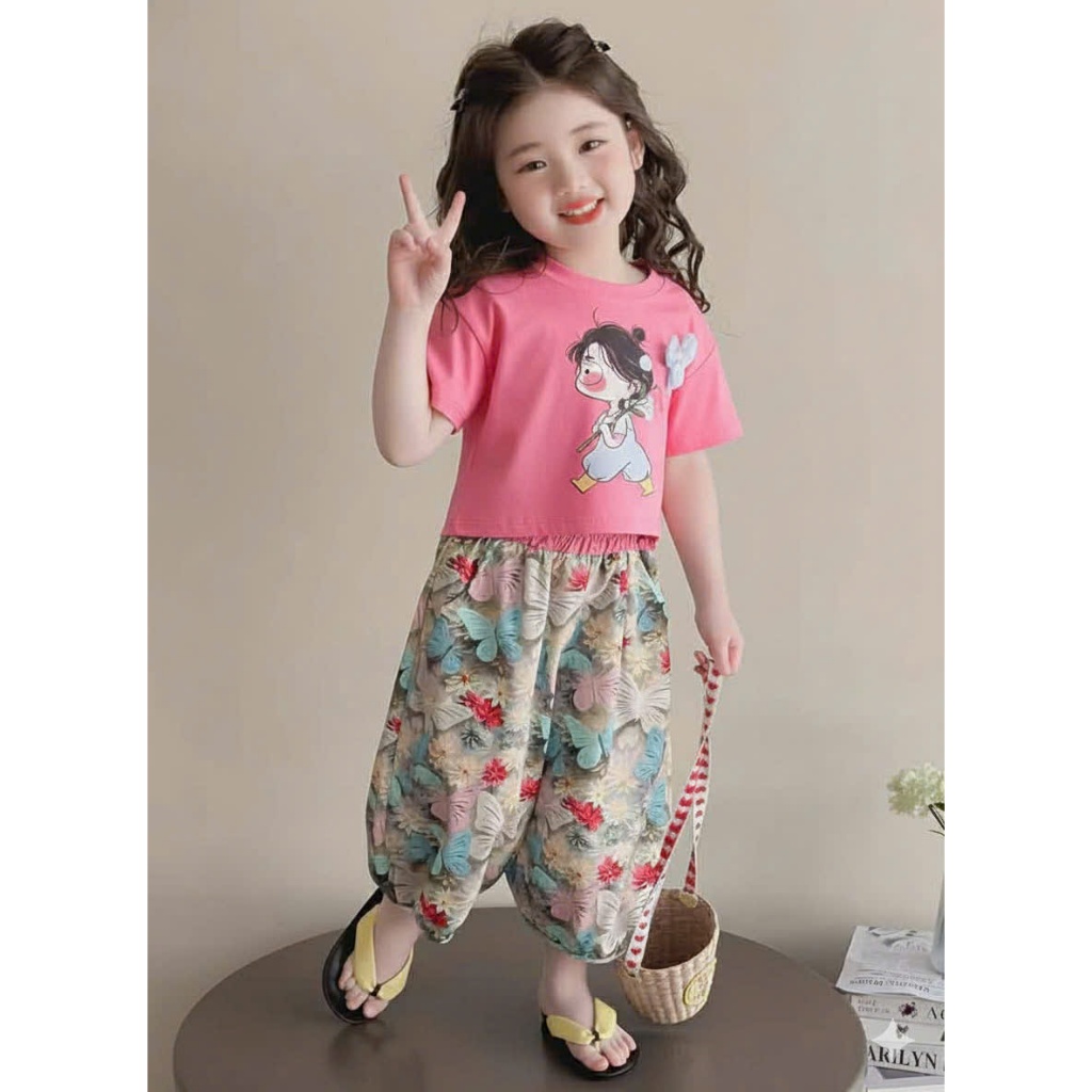 Bộ quần áo bé BỘ QUẦN BƯỚM dễ thương SZ 14 - 42 KG mùa hè hot trend 2026