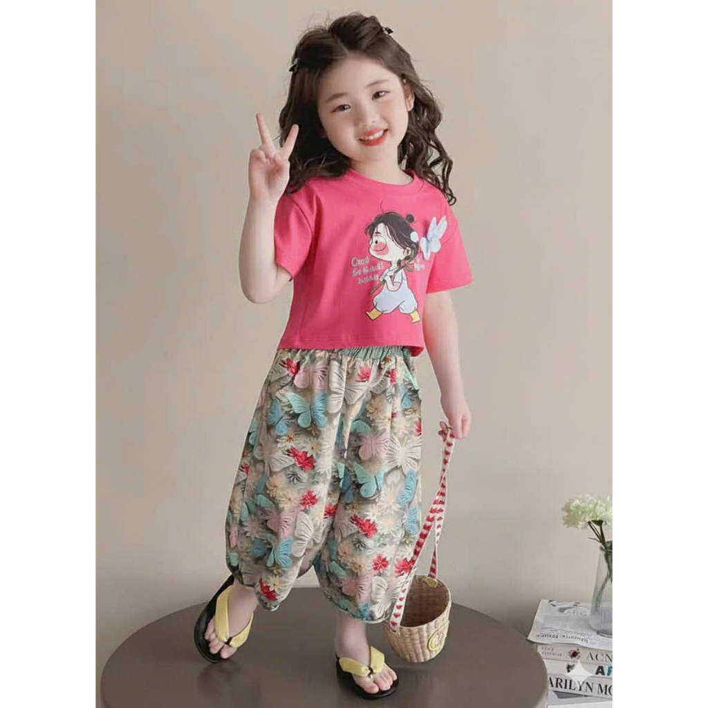 Bộ quần áo bé BỘ QUẦN BƯỚM dễ thương SZ 14 - 42 KG mùa hè hot trend 2026