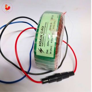 Biến áp gắn lọc không khí quạt nhật 110v 80w có tặng kèm cầu chì 2A