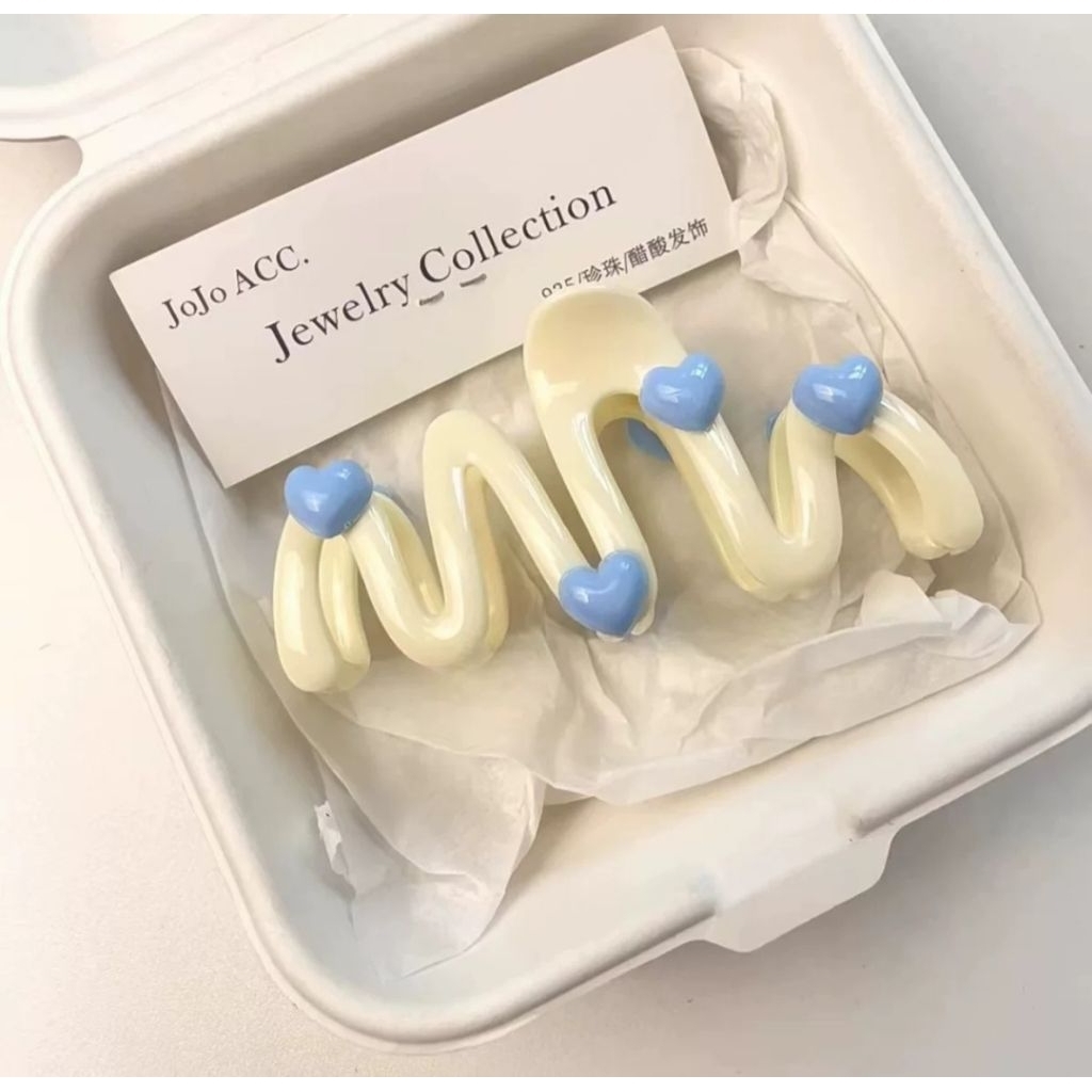 Kẹp tóc càng cua Doudou Cặp tóc nữ Kẹp gắp tóc Kẹp tóc trái tim Kẹp càng cua Kẹp tóc dày 10cm