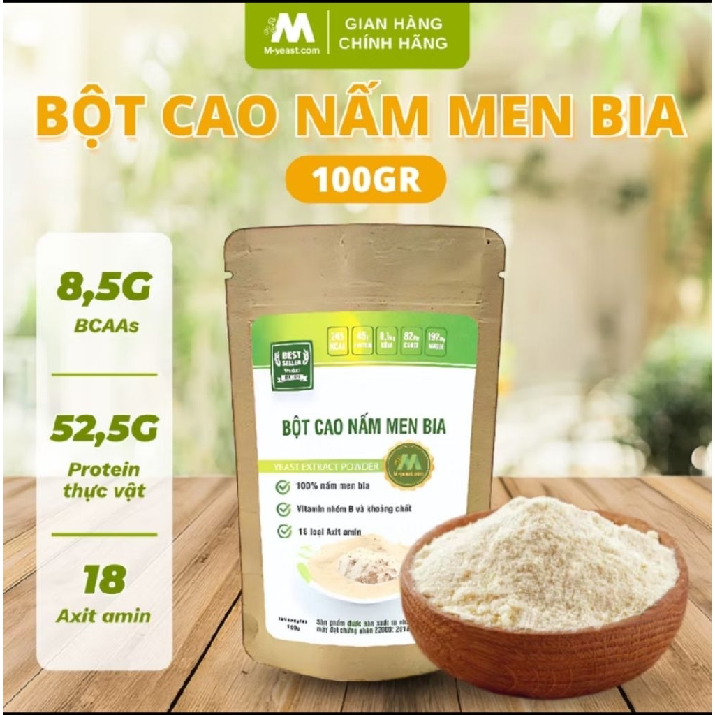 Bột cao nấm men bia 100g - thực phẩm dinh dưỡng tự nhiên - lựa chọn dinh dưỡng lành mạnh mỗi ngày