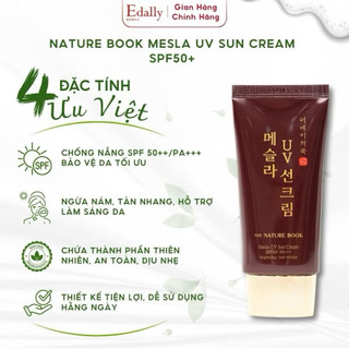 Kem Chống Nắng Ngừa Nám Mesla Nature Book SPF50+, Ngừa Nám, Dưỡng Sáng, Bảo Vệ Da Toàn Diện 50g