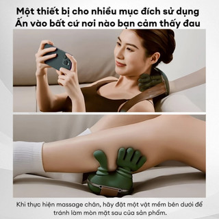 Máy massage cổ vai gáy mô phỏng bàn tay , chất liệu bàn tay silicol mềm mại - bảo hành 12 tháng