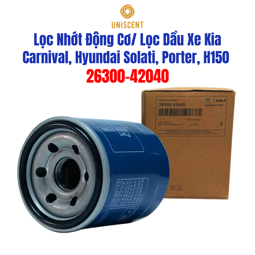 Combo 3 Solati Lọc Gió Điều hòa- Lọc Gió Động Cơ- Lọc Nhớt (2630042040, 9716359000, 2811359000)